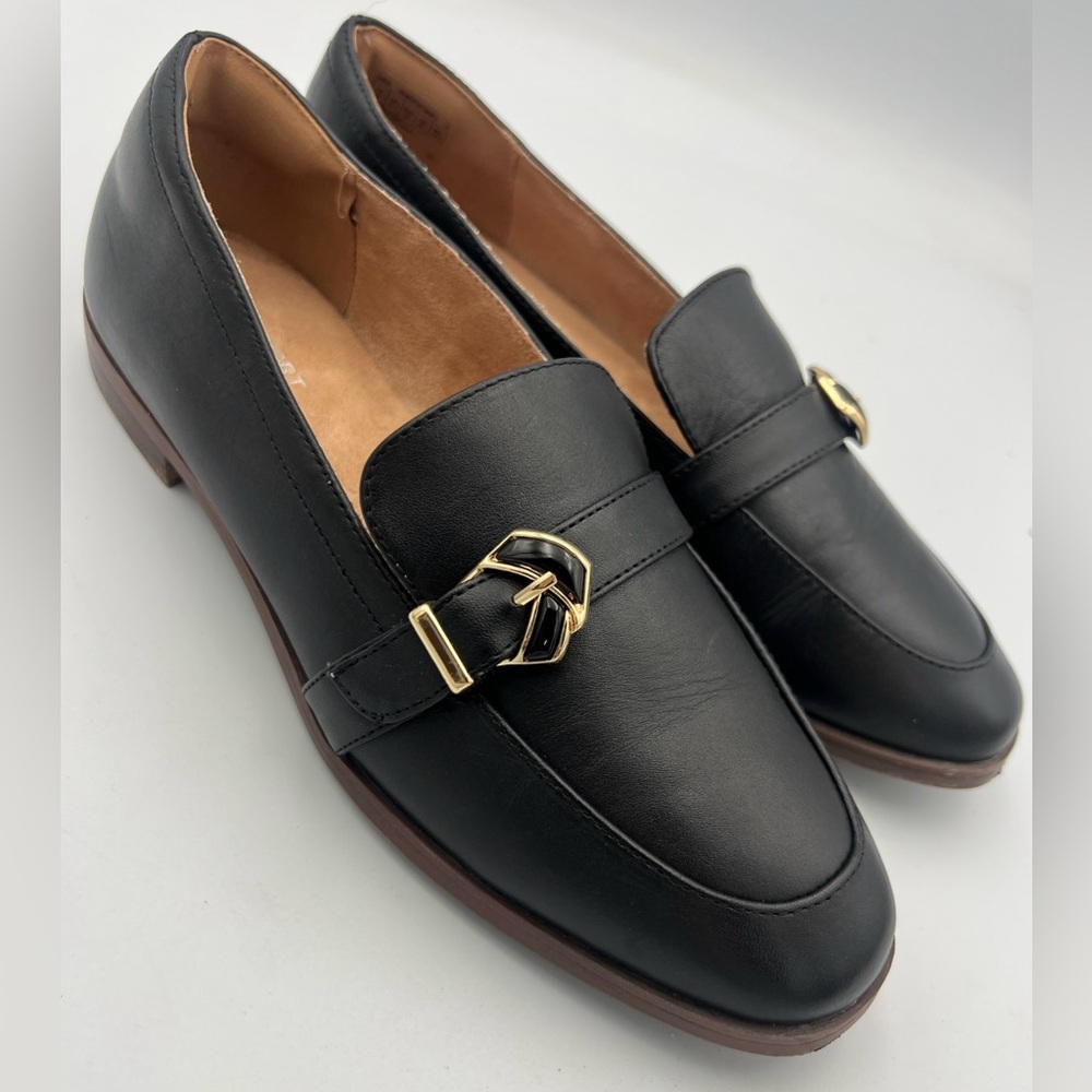 ROCKPORT truTECH Women’s Leather Loafer Black Comfort Flats Women’s Size 8